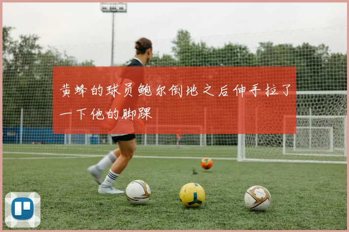 黄蜂的球员鲍尔倒地之后伸手拉了一下他的脚踝